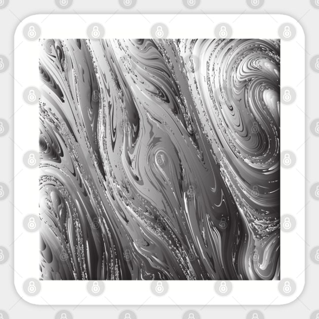 Silver graphic swirling Sticker by FredGarden8